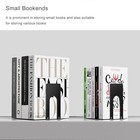 6 Pcs Heavy Duty Metal Bookends For Shelves Book Stoppers For Library Home Offic