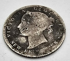 1862 New Brunswick Canada 10c Ten Cents Very Scarce Silver Coin Ag Details