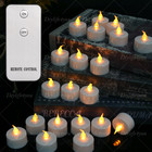 6 12 24 Pcs Flameless Led Tea Lights Flickering Votive Candles W  Remote Control