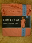Women s Nautica Top   Short Pj Set Coral Size Large 14-16
