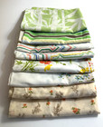 Vintage Pillowcases Lot Of 8 1970 s - 1980 s Orange Greens Blues Cotton   Blend