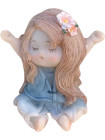 Miniature Yawning Fairy Figurine     Whimsical Fairy Garden Collectible