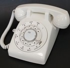 Antique Western Electric Rotary Dial 500 White Phone  Works