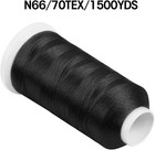 Bonded Nylon N66 Sewing Thread 1500 Yards Size  69 T70 210d 3 For Leather Den   
