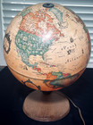 Vintage 1980 Readers Digest 12  Lighted World Antique Spot Globe Denmark