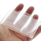 Clear Horizontal Permanent Locking Id Card Badge Holder - Hd Hard Rigid Plastic