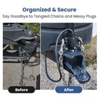 Aluminum Trailer Towing Chain Organizer With 7-way Plug Holder- Heavy-duty Rv   