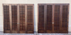 2 Sets 35 3 4  Tall X 37 w Wood Interior Louver Plantation Window Shutters Vtg