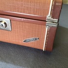 Vintage Wayfarer Ii Brown Train Case With Mirror   Tray Lockable Cosmetic Storag