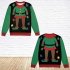 Ugly Christmas Sweater Funny Holiday Pullover Elf Santa Reindeer Gift Unisex