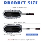 2 Pcs Microfiber Car Duster  Scratch Free Auto Exterior Interior Large Gray