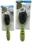 Safari Wire Pin Dog Grooming Brush Non Slip Plastic Handle Short Long Pet Hair