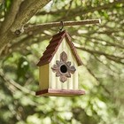 Glitzhome Wooden Bird House Indoor Outdoor Decor Hanging Garden Birdhouse 9  H 