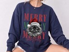 Custom Christmas Pet Photo Sweatshirt Personalized Santa Dog Cat Holiday Gift