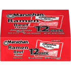 Maruchan Ramen Noodle Soup  Beef Flavor Instant Noodles  3 Oz  Pack Of 12