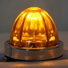 Legendary 3-1 2 Inch Watermelon Light W  Ss Bezel - Amber Led   Amber Glass Lens