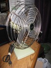 Mid-century Mod Avocado Green 11  Happy Home Oscillating Vintage Electric Fan