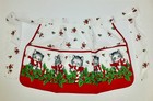 Christmas Hostess Party Half Apron Kittens Kitty Cat Candy Canes Unused Vintage