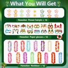 Atonofun 48 Pcs Leis For Luau Party  Hawaiian Bulk   multiple  