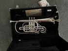 Silver Yamaha Ymp-204m Marching Mellophone