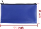 Bank Bag Money Pouch Leatherette Security Deposit Bags Utility Small  Blue 