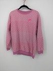 Nike Sweatshirt Kids Girls Large Pink Fleece Logo Long Sleeve Crew Sweater Play