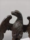 Vintage Eagle Flagpole Topper Finial  Folded Wings  Americana Usa  Brass Bronze
