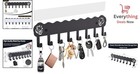 Wall Mounted Metal Key Holder 8 Hooks Self-adhesive No-drill Entryway Rack