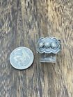 Navajo Handmade Sterling Silver Stamped Band Ring Old Look By Bennie Ramone