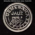 Sterling Silver  1850 British Guiana  Stamp  - Franklin Mint