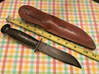 U s n  Navy Mk1 Fighting Knife Wwii Camillus Ny Usa With Leather Sheath