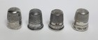 Lot Of   4  Vintage Silver Sewing Thimbles Sizes 7  8   2  Simon Brothers Size 9