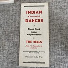 1940   s Indian Ceremonial Dances Chief Silver Tongue Brochure Stand Rock Dells