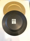 Gold Charger Plates New Set Of 4 - 13    Round W beaded Trim Dining Holiday Decor