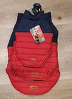 Coleman Pet Dog Puffer Jacket Fleece Lined Reversible Adjustable Red blue