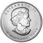 2013 Canada Silver Maple Leaf 25th Anniversary Silver Dollar In Capsule - 1 Each