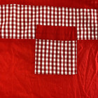 Vintage Handmade Half Apron Red Check Cooking Cottage Core Pockets
