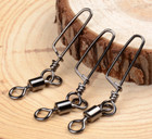 American Barrel Swivel Ring With Coast Lock Snap Black Nickel Fishing Tackle