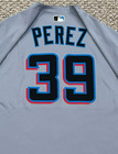 Miami Marlins Eury Perez Size 46  39 Game Issued Un Worn 2025 Jersey Road Mlb