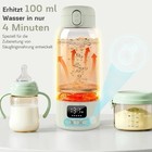 Portable Baby Bottle Warmer 500ml  Fast Heating  Rechargeable  Travel