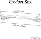 2pcs Mens Tie Clips Shirt Collar Clip Necktie Bar Pinch Clip With Gold Silver To