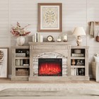 70  Fireplace Tv Stand W  Electric Fireplace For 80 In Tv Entertainment Center