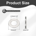 2pcs 1-1 2  Id X 3   Od Flat Washer 304 Stainless Steel Round Spacers 