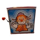 Vintage 1971 Mattel Jack N The Box Clown Tin Litho Music Box Metal Retro Works 