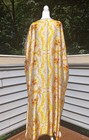Nwot Gorgeous Silk Caftan Kimono Resort Wear Boho Glam Gold-gray Oversized M-l