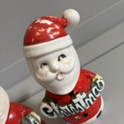 Mcm 1960s Vtg Salt Pepper Shakers Santa Claus Merry Christmas Holly Japan