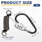 3 3ft Security Cable Lock Steel Safety Cable With 4 8  Combination Lock Black