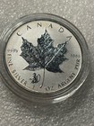 2016 Canadian 1 Oz  9999 Silver Maple Leaf Reverse Proof Monkey Privy In Capsule
