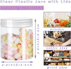 20 Pack 4oz Clear Plastic Jars With Lids 115ml Wide-mouth Refillable Storage Con