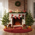 4 Ft Artificial Christmas Tree With Pot Stand 119   200 Branch For Holiday Party